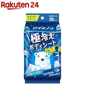 アイスノン 極冷えボディーシート(30枚入)【アイスノン】[ボディシート 大判 冷感 冷却 クール 暑さ対策]