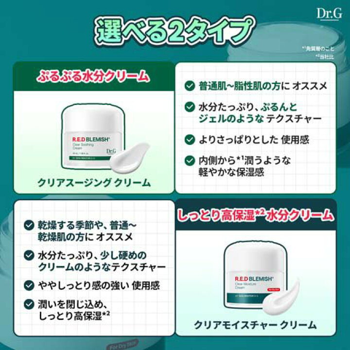 楽天市場】Dr.G R.E.D BLEMISH クリアモイスチャークリーム(50ml 