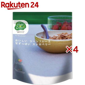 日食 Feel＆Green おいしいコーンフレーク 甘ずっぱいストロベリー(140g×4セット)
