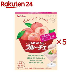 ご当地くだものフルーチェ 福島県産あかつき桃(150g×5セット)【フルーチェ】[ご当地 もも デザート 牛乳 おやつ]