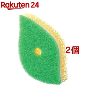 ポコ 葉っぱ型スポンジ グリーン K614G(1コ入*2コセット)【ポコ】