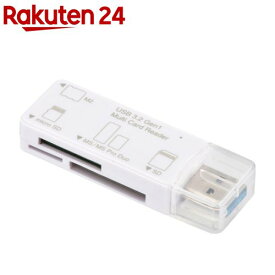 マルチカードリーダー 49メディア対応 USB3.2Gen1 ホワイト PC-SCRWU303-W(1個)【OHM】