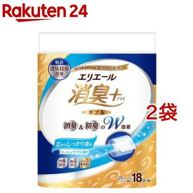 エリエール 消臭+ しっかり香る フレッシュクリアの香り ダブル(18ロール入*2袋セット)【エリエール】
