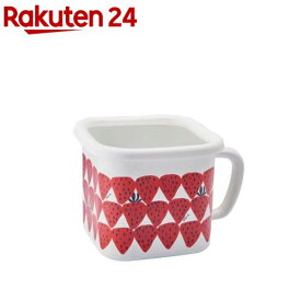 Plune. ホーロー マルチスクエアポット あかいちご YJ-819(1個)【豊琺瑯】