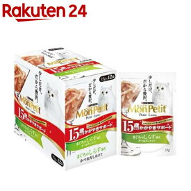 モンプチ プチリュクス パウチ 15歳以上用 まぐろのしらす添え かつおだし仕立て(35g*12袋セット)【モンプチ】