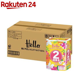 ハロー トイレットペーパー ダブル 2倍巻き 50m(12ロール×6袋入)【ハロー】
