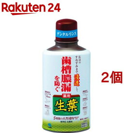 小林製薬 薬用 生葉液 歯槽膿漏を防ぐ ハーブミント味(330ml*2コセット)【生葉】[歯槽膿漏を防ぐ デンタルリンス 液体歯磨き]