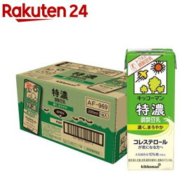 キッコーマン 特濃調製豆乳(200ml*18本入)【キッコーマン】[トクホ(特定保健用食品) たんぱく質]