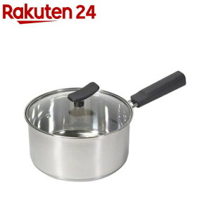 チーノ ステンレス3層底ガラス蓋付片手鍋 18cm HB-6572(1個)