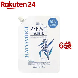 麗白 ハトムギ化粧水 詰替(500ml*6袋セット)【麗白】