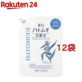 麗白 ハトムギ化粧水 詰替(500ml*12袋セット)【麗白】