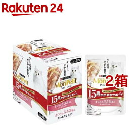 モンプチ プチリュクス パウチ 15歳以上用 マグロのささみ添え かつおだし仕立て(35g*12袋セット*2箱セット)【モンプチ】