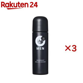 エージーデオ24メン メンズデオドラントロールオン グランデ 無香性(120mL×3セット)【エージーデオ24(Ag deo 24)】