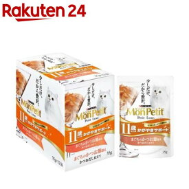 モンプチ プチリュクス パウチ 11歳以上 まぐろのかつお節添え かつおだし仕立て(35g*12袋セット)【モンプチ】