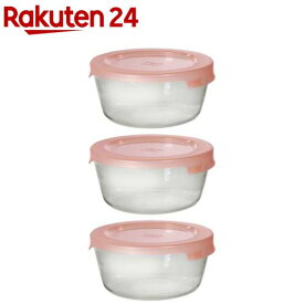 耐熱ガラス製保存容器 丸600 MST-2408-TSP(3個入)【ハリオ(HARIO)】