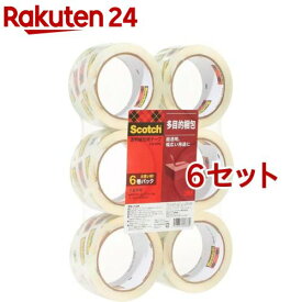 スコッチ 透明梱包用テープ 中 軽量物用 48mm*50m 313 6PN(6巻*6セット)【スコッチブライト(Scotch Brite)】