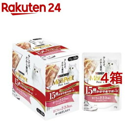 モンプチ プチリュクス パウチ 15歳以上用 マグロのささみ添え かつおだし仕立て(35g*12袋セット*4箱セット)【モンプチ】