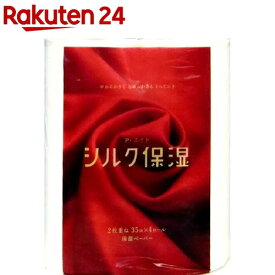 ピーエイド シルク保湿 トイレット 2枚重ね35m(4ロール)[トイレットペーパー]