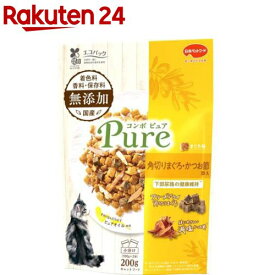 コンボ ピュア キャット まぐろ味 角切りまぐろ・かつお節添え(200g)【コンボ ピュア】