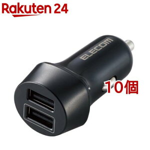 �G���R�� �V�K�[�`���[�W���[ ���v�o��12W 2�|�[�g USB A *2 �u���b�N EC-DC08BK(10�Z�b�g)�y�G���R��(ELECOM)�z