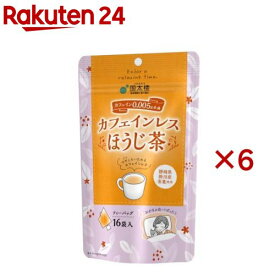 国太楼 カフェインレス ほうじ茶 三角ティーバッグ(16袋入×6セット)【国太楼】