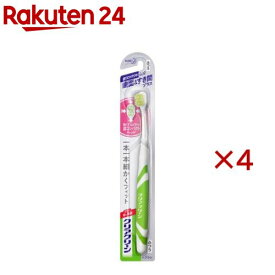 クリアクリーン ハブラシ 歯面＆すき間 超コンパクト ふつう(1本入*4コセット)【クリアクリーン】