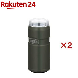 サーモス 保冷缶ホルダー 500ml缶用 カーキ ROD-0051 KKI(2セット)【サーモス(THERMOS)】