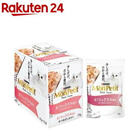 モンプチ プチリュクス パウチ まぐろのささみ添え かつおだし仕立て(35g*12袋セット)【モンプチ】