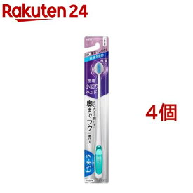 ピュオーラ ハブラシ 薄型コンパクト やわらかめ(1本入*4コセット)【ピュオーラ】