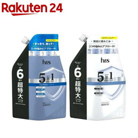 【企画品】h＆s 5in1 クールクレンズ シャンプー＆コンディショナー セット 超特大詰替(1セット)【h＆s(エイチアンドエス)】