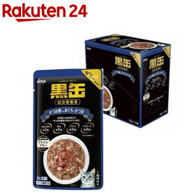 黒缶 パウチ かつお節入りまぐろとかつお(70g*12袋入)【黒缶シリーズ】