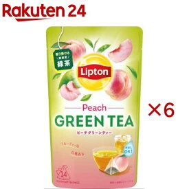 リプトン グリーンティー ピーチ ティーバッグ(14袋入×6セット)【リプトン(Lipton)】