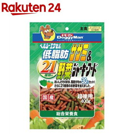 ドギーマン ヘルシーエクセル 低脂肪 ササミ＆21種類の野菜ジャーキー(400g)【ドギーマン(Doggy Man)】