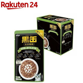 黒缶 パウチ 舌平目入りまぐろとかつお(70g*12袋入)【黒缶シリーズ】