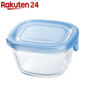 イワキ(iwaki) NEWパック＆レンジ 角型 200ml アクアブルー KBC3200BLN(1個)【イワキ(iwaki)】[耐熱ガラス 保存容器 電子レンジ オーブン 食洗機]