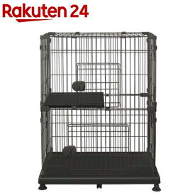アイリスオーヤマ 猫 ケージ 2段 ペットケージ アッシュグレー PEC-902V(1個)【アイリスオーヤマ】