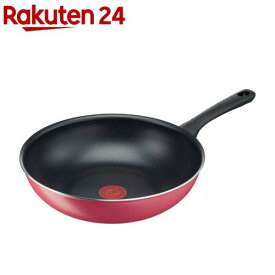 ティファール クランベリーレッド ウォックパン 28cm B55919(1個)【ティファール(T-fal)】