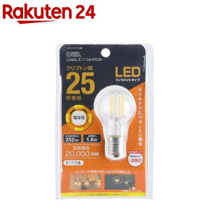 LED�d�� �t�B�������g �N���v�g���� E17 25�`���� �d���F LDA2L-E17 C6�^PS35(1��)�yOHM�z