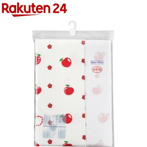 日本製 ガーゼバスタオル リンゴ柄(1枚)