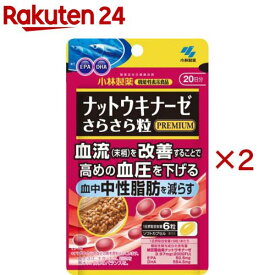 ナットウキナーゼ さらさら粒 PREMIUM 約20日分(120粒入×2セット)【小林製薬の機能性表示食品】