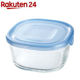 イワキ(iwaki) NEWパック＆レンジ 角型 550ml アクアブルー KBC3240HBL(1個)【イワキ(iwaki)】[耐熱ガラス 保存容器 電子レンジ オーブン 食洗機]