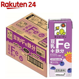 豆乳+鉄分(200ml×18本)【キッコーマン】