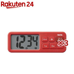 �^�j�^ �R�ۂł������^�C�}�[ �}�b�g���b�h TD-431-RD(3�Z�b�g)�y�^�j�^(TANITA)�z