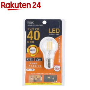 LED�d�� �t�B�������g �N���v�g���� E17 40�`���� �d���F LDA4L-E17 C6�^PS35(1��)�yOHM�z