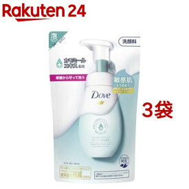 【~7/31 23:59 3個で20％OFFクーポン】ダヴ センシティブマイルド クリーミー泡洗顔料 替え(125ml*3袋セット)【ダヴ(Dove) 泡洗顔】[まとめ買い 低刺激 敏感肌向け 保湿]