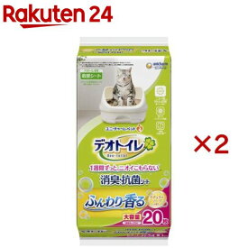 デオトイレ 消臭・抗菌シート ナチュラルソープの香り(20枚入×2セット)【デオトイレ取替シート】