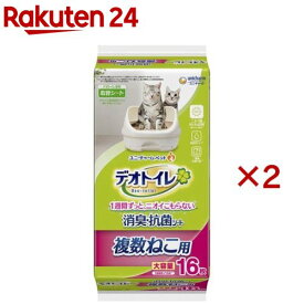 デオトイレ 複数ねこ用 消臭・抗菌シート(16枚入×2セット)【デオトイレ】