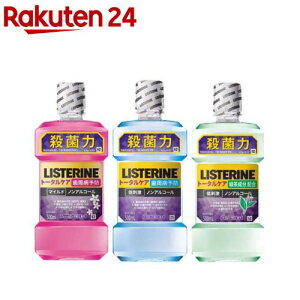 �y1��ނ�I�ׂ�z��p���X�e���� �g�[�^���P�A �m���A���R�[��(500ml×3�{)�yLISTERINE(���X�e����)�z