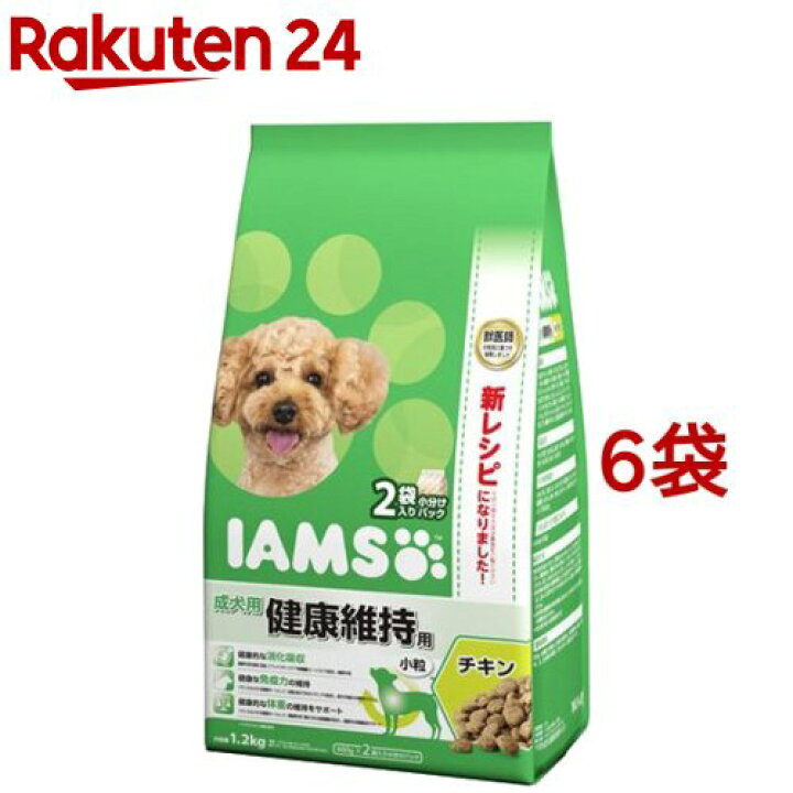 楽天市場 訳あり アイムス 成犬用 健康維持用 チキン 小粒 1 2kg 6コセット アイムス ドッグフード 楽天24