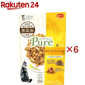 コンボ ピュア キャット まぐろ味 角切りまぐろ・かつお節添え(200g×6セット)【コンボ ピュア】